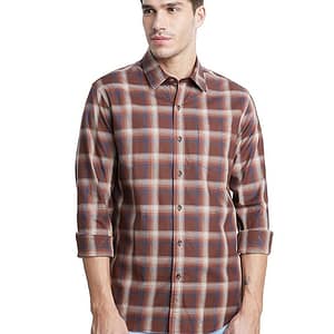 SHIRT Symbol Premium Men's Stylish Checkered Shirt-Regular Fit | Full Sleeve | Pure Cotton | Smart Casual Wear (Available in Plus Size)