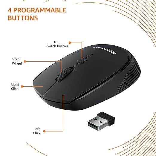 amazon basics wireless optical mouse with 2.4ghz, usb nano dongle, optical orientation, click wheel, adjustable dpi amazon basics wireless optical mouse with 2.4ghz, usb nano dongle, optical orientation, click wheel, adjustable dpi